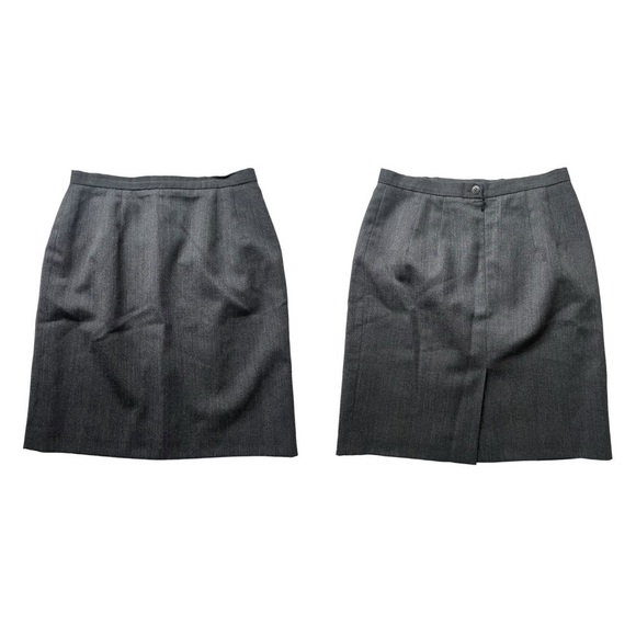 Talbots Petite 2pc Skirt Suit Blazer Jacket Gray Size 8P Wool NWOT Business - Picture 3 of 13